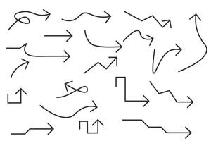 arrow line symbol element icon sketch hand doodle design . vector