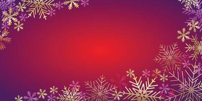 Christmas card, template. Snowflake background. Winter copy space banner pattern. vector