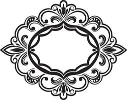 a ornate frame with a white background vector