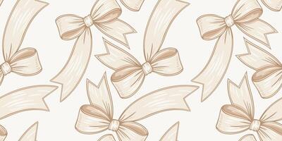 seamless pattern with beige ribbons on light background vector