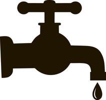 Doodle tap with drop icon isolated Stencil vector