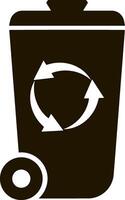 Trash box icon isolated Recycled symbol vector