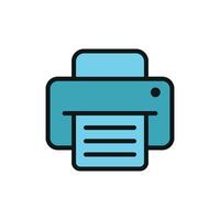 Fax web stationary business contract icon in modern simple concept vector