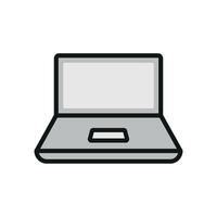 Laptop device icon design technology or computer electronic for study and work business vector