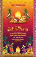 vertical poster of Lohri party with gradient color concept vector