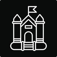 Bouncy Castle Illustration Icon vector