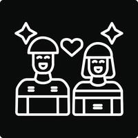 Couple Illustration Icon vector