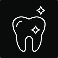 A tooth with stars on it vector