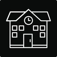A house with a clock on the front and a window vector