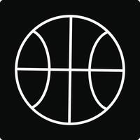 Basketball icon on black background vector