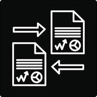 Documents Exchange Illustration Icon vector