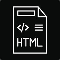 HTML File Illustration Icon vector