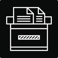 Documents Box Illustration Icon vector