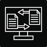 Online File Transfer Illustration Icon vector