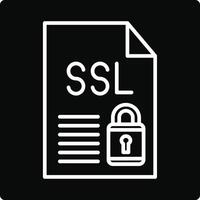 SSL File Illustration Icon vector