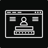 Browser Login Illustration Icon vector