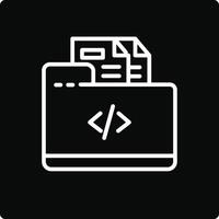 Coding Folder Illustration Icon vector