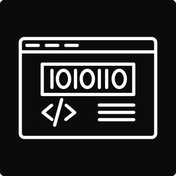 binario código ilustración icono vector