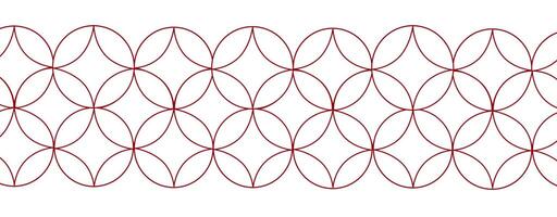 Chinese circle traditional element, seamless horizontal border pattern. Template for cards, invitations, books, for textiles, engraving, wooden furniture, forging, etc illustration vector