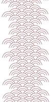 Vertical seamless border pattern with chinese wave sea water element. Black and red print. Simple geometric background. graphic illustration. vector