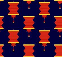 Chinese Lanterns seamless pattern. Chinese New Year, Mid Autumn Festival background, banner and greeting card. Graphic minimalist geometric design. illustration vector