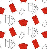 Red envelope seamless pattern for web and print. graphic illustration, Chinese New Year vector