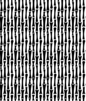 Abstract minimalistic seamless pattern with hand drawn black vertical short thick irregular dashed lines. minimal bamboo monochrome black and white background design with styllized bamboo sticks. vector