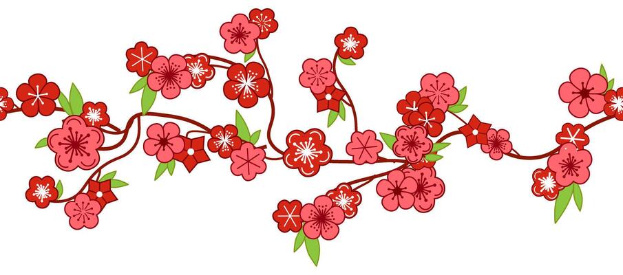 Apple - sakura。 Spring background with blossoming sakura branch, branch of