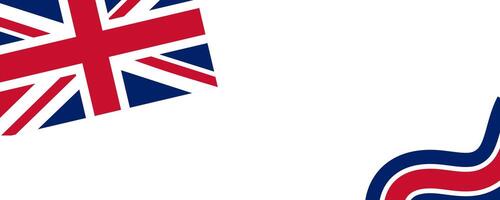 Great Britain flag banner and text space vector