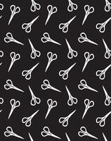 Seamless pattern of sketch scissors vector