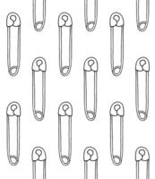 Seamless pattern of sketch English pins vector