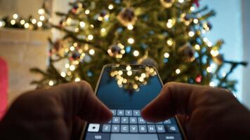 sending a text message for happy new year photo
