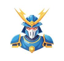 Lightning Cyber Samurai vector