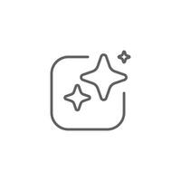 Generate icon. AI stars icon. Artificial intelligence logo. Editable stroke. Outline style vector