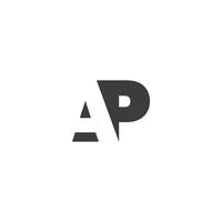 Modern Minimalist Initial Logo Design with Letter A and P vector