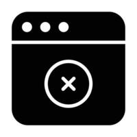 Simple Website glyph icon. The icon can be used for websites, print templates, presentation templates, illustrations, etc vector