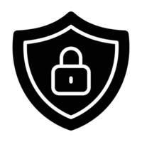 Simple Cyber Security glyph icon. The icon can be used for websites, print templates, presentation templates, illustrations, etc vector
