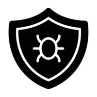 Simple Antivirus glyph icon. The icon can be used for websites, print templates, presentation templates, illustrations, etc vector