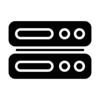 Simple Server glyph icon. The icon can be used for websites, print templates, presentation templates, illustrations, etc vector