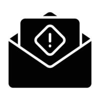 Simple Spam glyph icon. The icon can be used for websites, print templates, presentation templates, illustrations, etc vector