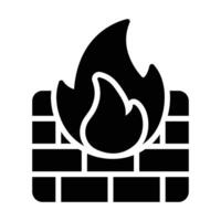 Simple Firewall icon. The icon can be used for websites, print templates, presentation templates, illustrations, etc vector