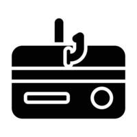 Simple Phishing glyph icon. The icon can be used for websites, print templates, presentation templates, illustrations, etc vector