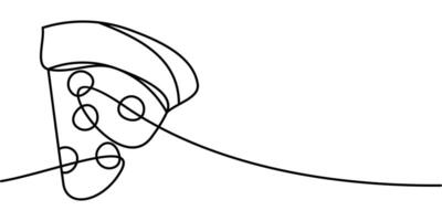 continuous line drawing of Pizza symbol. abstract line art illustration vector