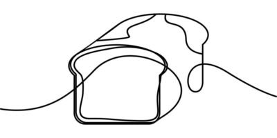 continuous line drawing of the Bread symbol. abstract line art illustration vector