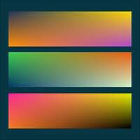 A series of color graded simple banner designs vector