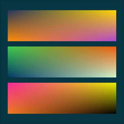 A series of color graded simple banner designs
