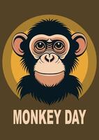 Monkey Day background. vector