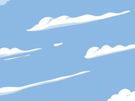 Blue sky with clouds. Air flow in the sky vector
