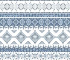 Abstract geometric ethnic patterns. Tribal . Traditional. Design for background, wallpaper, fabric, textile. pattern color Blue and white. vector