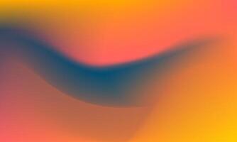 A warm gradient background with smooth transitions between shades of yellow, orange, and coral, accented by deep blue curves. Perfect for modern, vibrant design compositions. vector